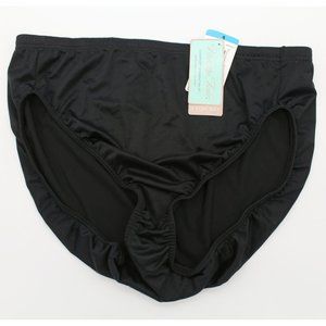 Vanity Fair 13-878 Comfort Essentials Nylon Spandex Hi Cut Legs Panties 9 Black